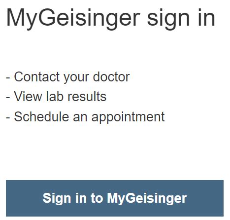 mygeis|MyGeisinger – Patient Portal 